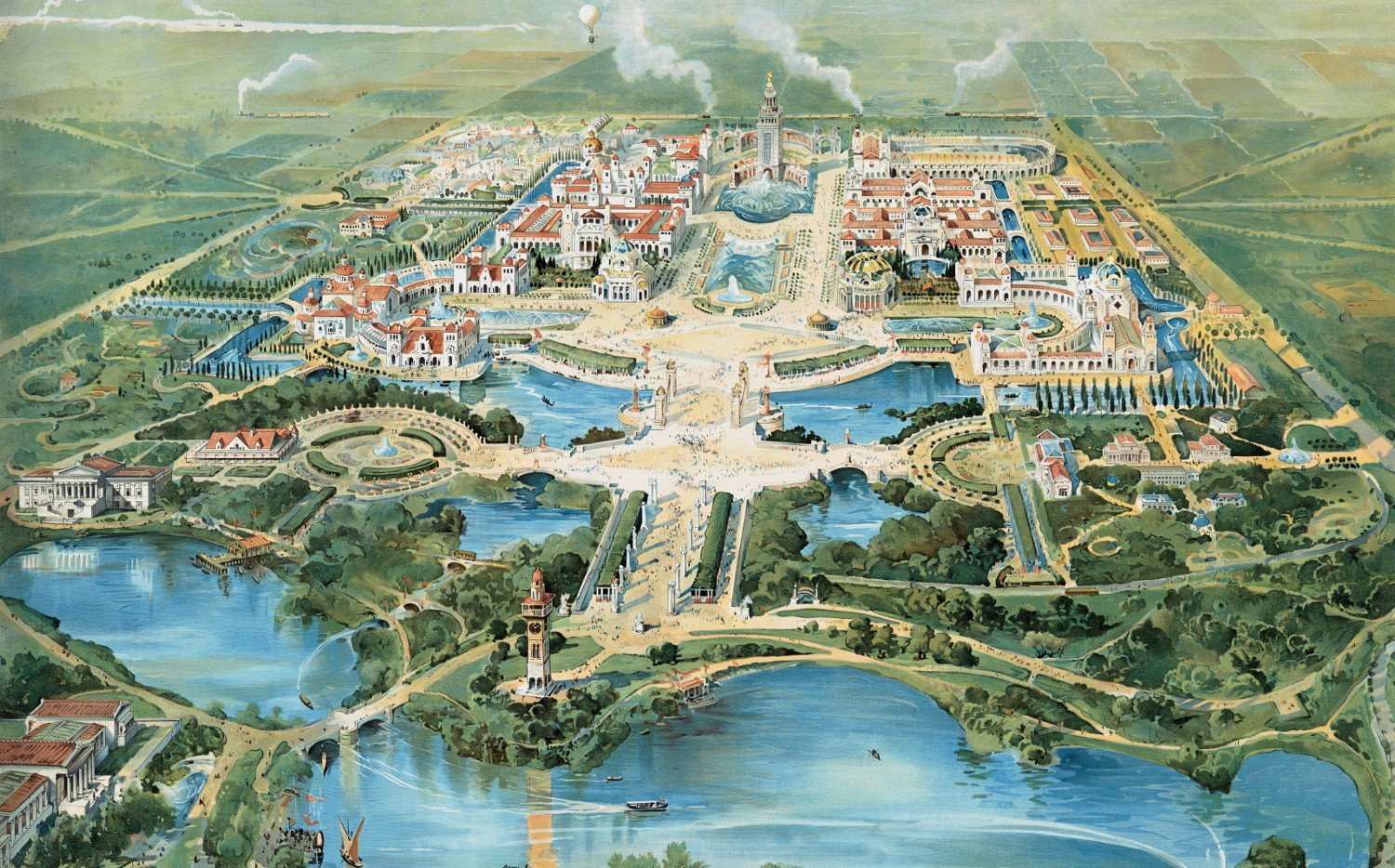 Bird's eye view of Buffalo's Pan-American Exposition of 1901 - KNOWOL