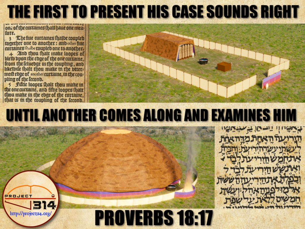 Proverbs 18:17 - The first to present his case sounds right until another comes along and examines him