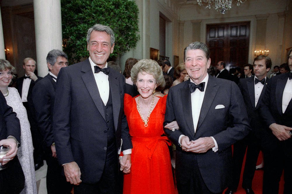 Rock Hudson with the Reagans