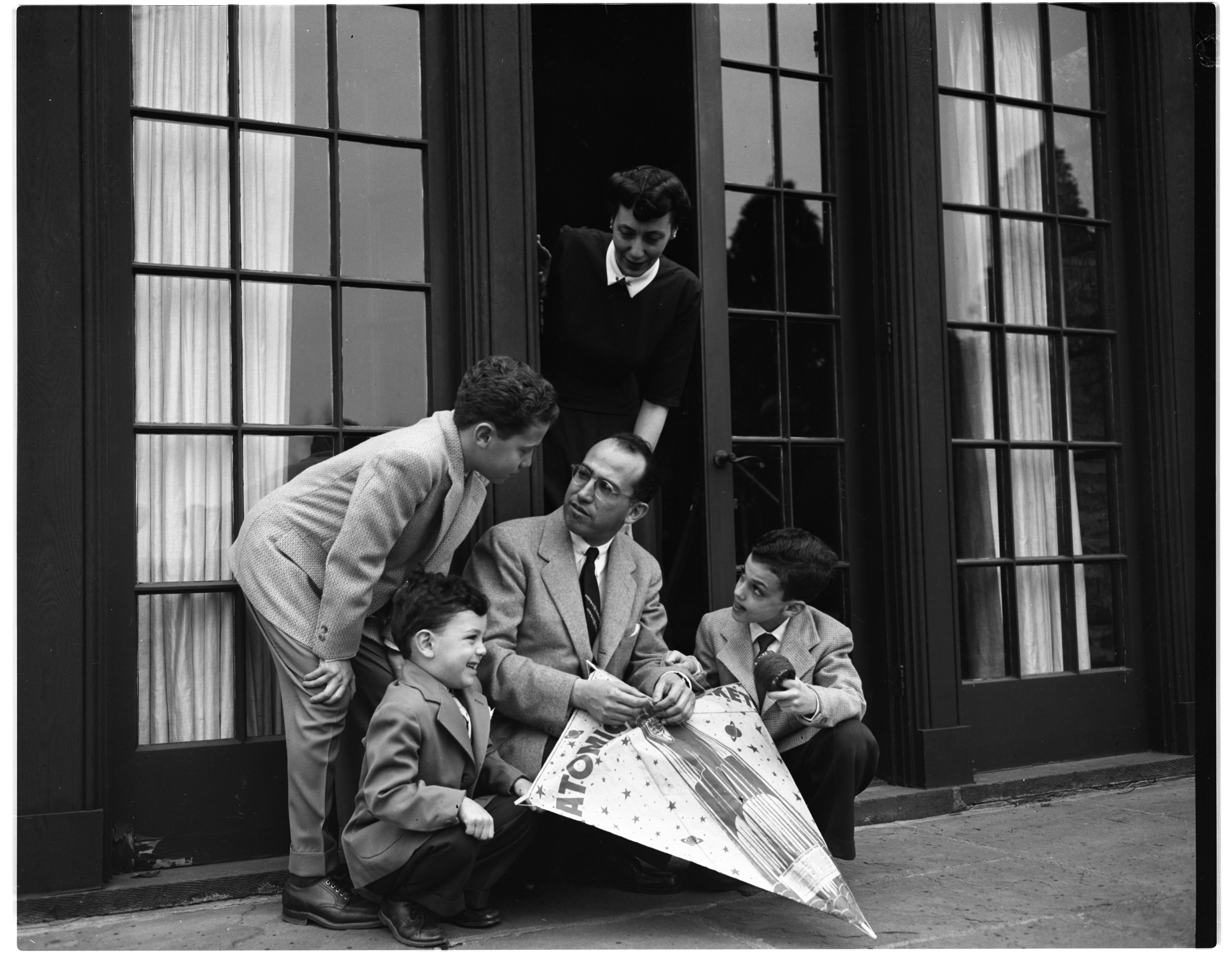 Dr. Jonas E. Salk and his family, April 1955 | Ann Arbor District Library