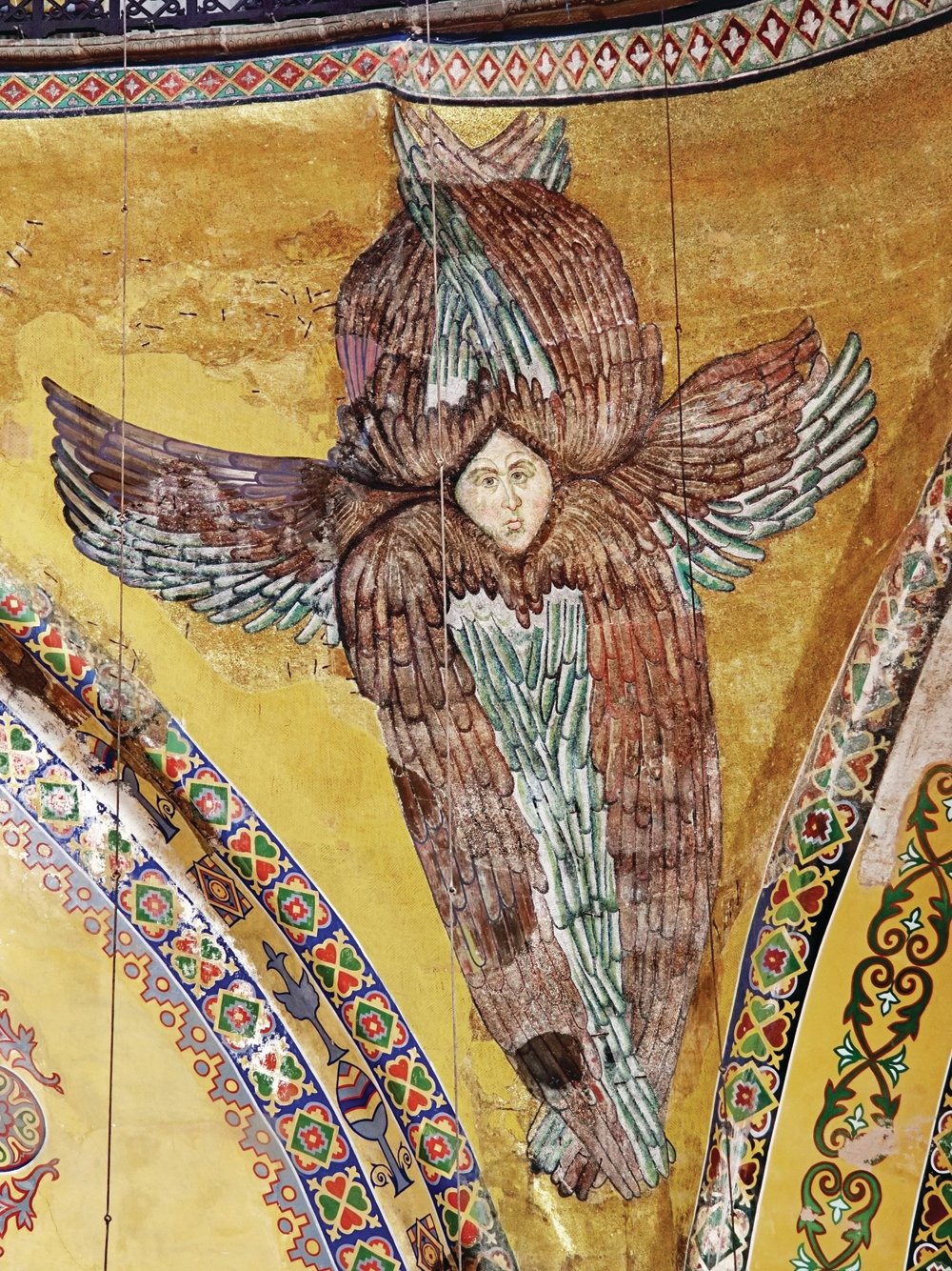 Hagia Sofia restoration reveals face of a seraph angel mosaic - Architectural Review