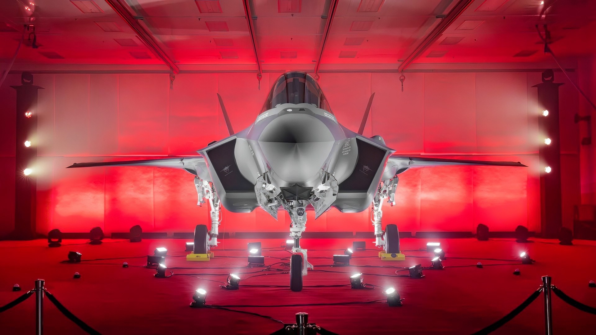 F-35 Stealth Fighter in Red
