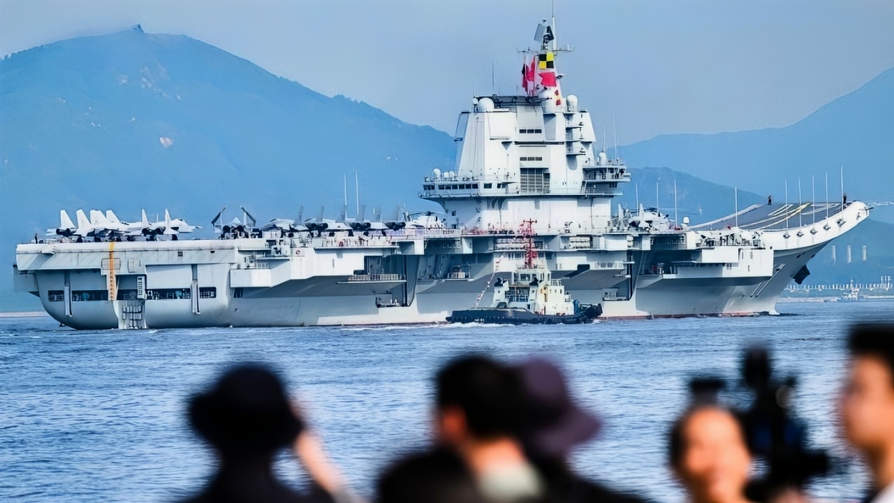 China Aircraft Carrier in Port