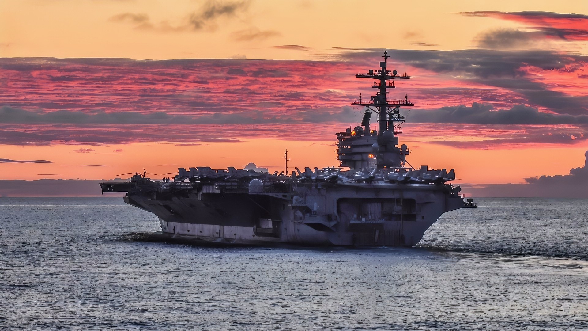 Aug. 8, 2017 - The Arleigh Burke-class guided-missile destroyer USS Donald Cook (DDG 75) maneuvers between the Ticonderoga-class guided-missile cruiser USS Philippine Sea (CG 58), left, and the Nimitz-class aircraft carrier USS George H. W. Bush (CVN 77), right, for a photo exercise during exercise Saxon Warrior 2017, Aug. 8. Saxon Warrior is a United States and United Kingdom co-hosted carrier strike group exercise that demonstrates allied interoperability and capability to respond to crises and deter potential threats. (U.S. Navy photo by Mass Communication Specialist 1st Class Theron J. Godbold /Released)