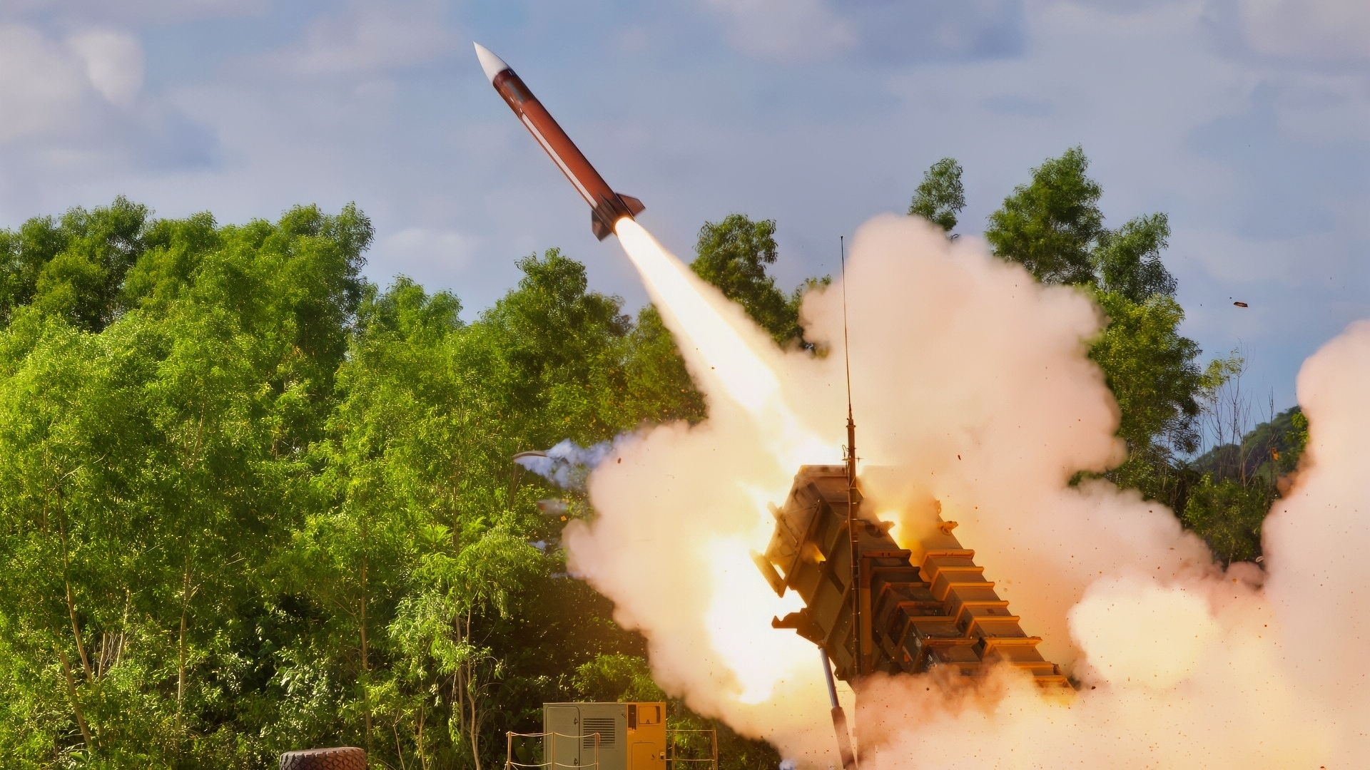 KOROR, Palau — A Patriot Advanced Capability 2 Interceptor missile is fired from an M903 Patriot Launching Station assigned to Battery D, 1st Battalion, 1st Air Defense Artillery Regiment during the patriot live fire portion of Exercise Tenacious Archer 25 on Aug. 21, 2025. Exercise Tenacious Archer 25 is a training event designed to build interoperability, capacity, and relationships that deter aggression and promote peace through strength. The exercise sharpens the brigade’s ability to operate across multiple domains, reinforcing U.S. Army Pacific’s commitment to regional security and stability.(U.S. Army photo by Capt. Frank Spatt)