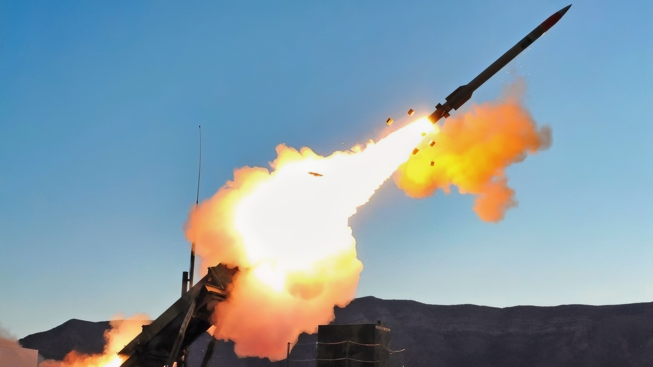 The Army test fires a Patriot missile in a recent test. The Patriot missile system is a ground-based, mobile missile defense interceptor deployed by the United States to detect, track and engage unmanned aerial vehicles, cruise missiles, and short-range and tactical ballistic missiles. Patriot, along with other missile defense systems, are included in the Army Air and Missile Defense 2028, which provides the Army’s overarching vision for the AMD force, describes how the AMD force is postured to support the Army and joint forces, and articulates what must be accomplished to achieve the 2028 desired end state of preventing and defeating adversary air and missile attacks through a combination of deterrence, active and passive defense, and support to attack operations. (U.S. Army photo)