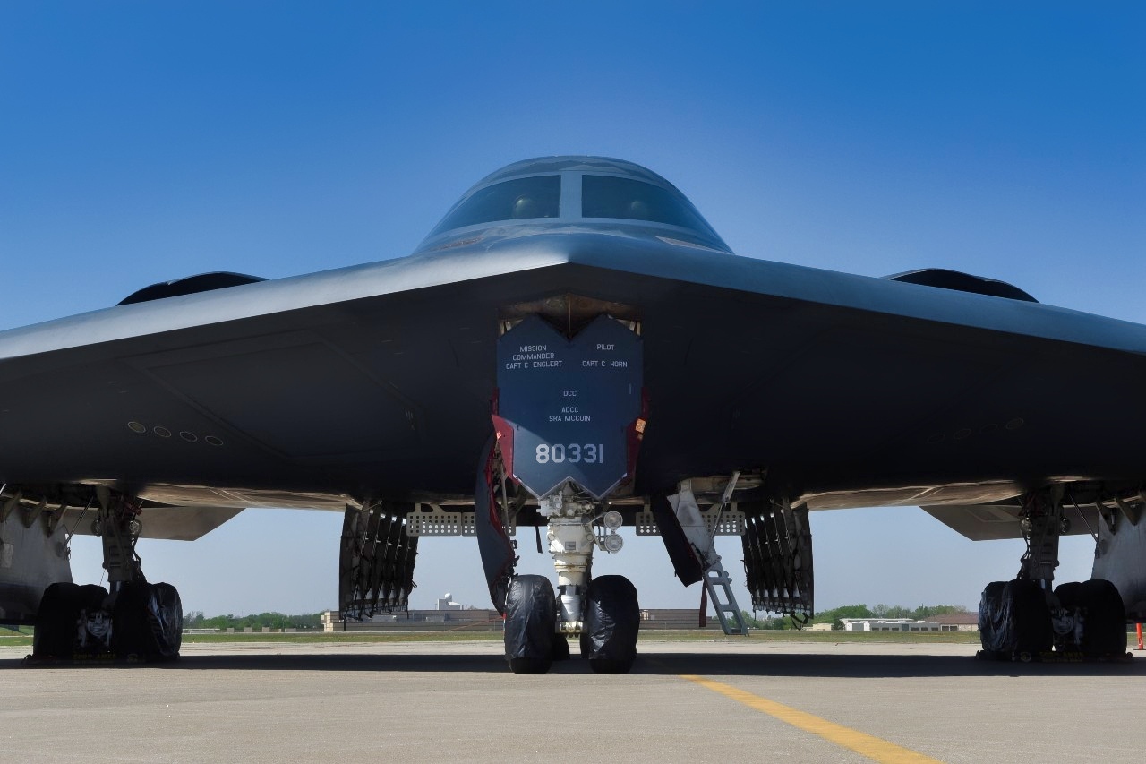 B-2A, serial #88-0331, 'Spirit of South Carolina' of the 509th Bomb Wing, Air Force Global Strike Command, on the parking ramp at Tinker Air Force Base, Oklahoma, during a visit April 11, 2017. The B-2A 'stealth bomber' visited the base to allow hundreds of personnel who work in direct support of the aircraft program through continuous software upgrades to see it in person and better understand the aircrafts' role in the nation’s defense. (U.S. Air Force photo/Greg L. Davis)